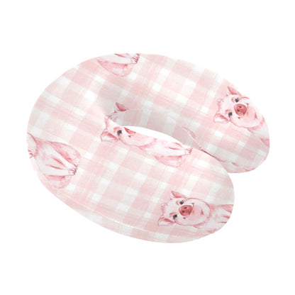 Pig Baby Pattern Print Design 01 U-Shaped Travel Neck Pillow