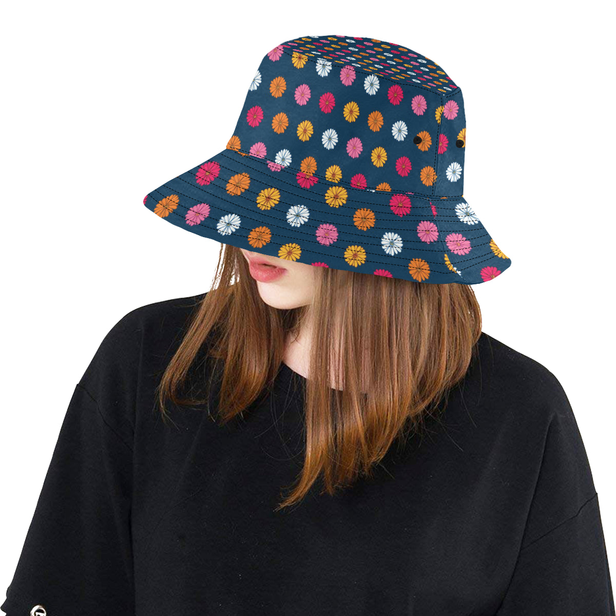 Gerberas Pattern Print Design GB06 Unisex Bucket Hat