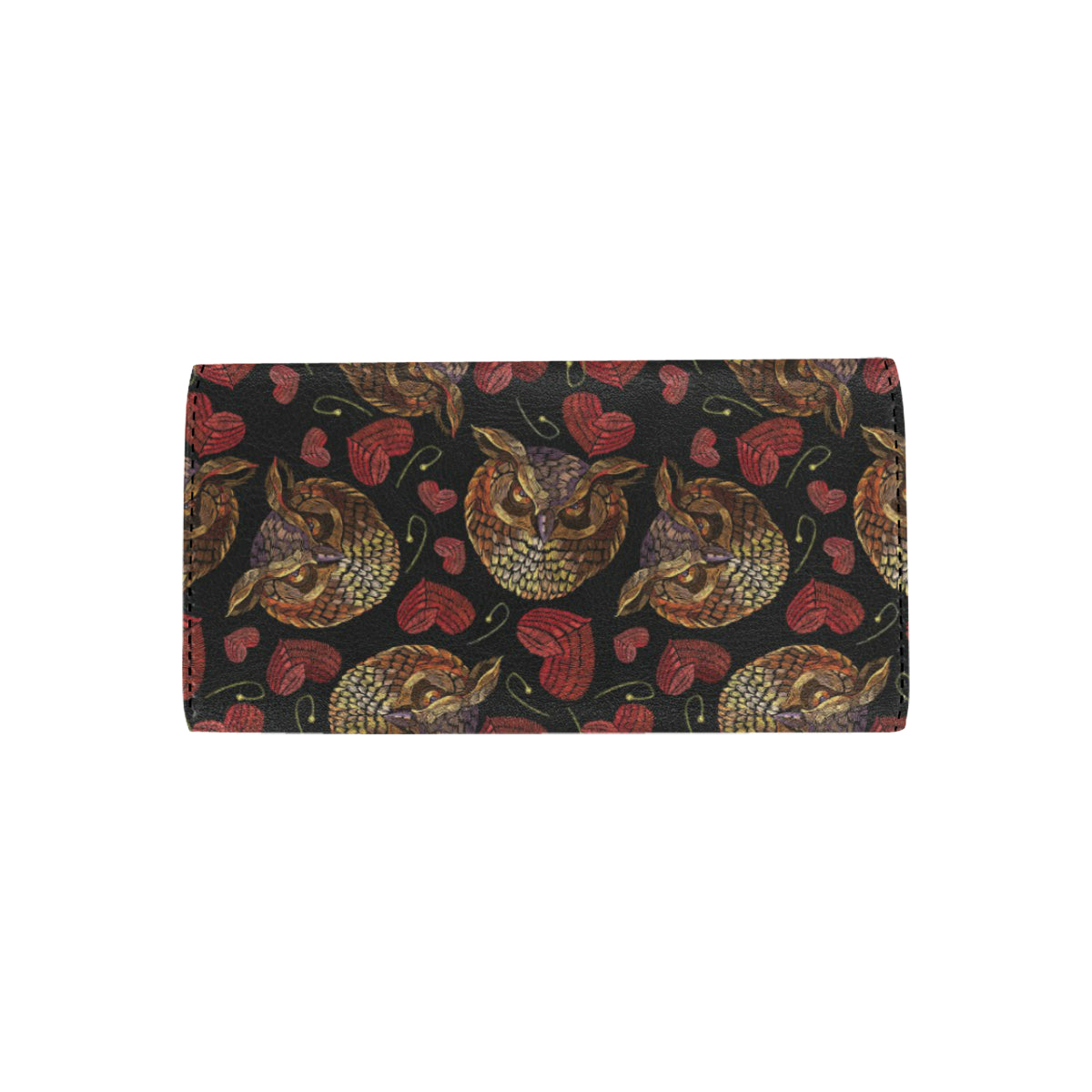 Owl Pattern Print Design A08 Women's Trifold Wallet