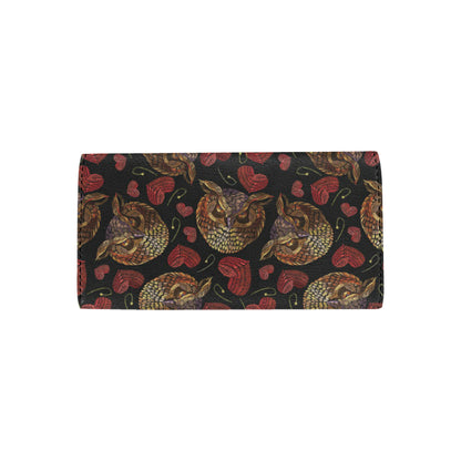 Owl Pattern Print Design A08 Women's Trifold Wallet
