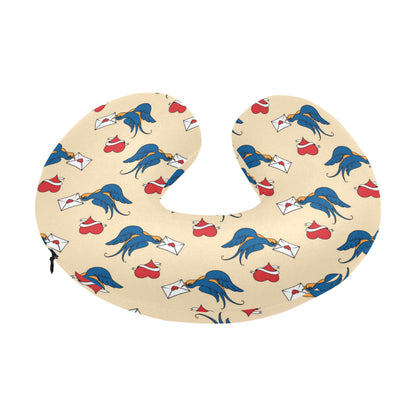 Swallow Bird Pattern Print Design 05 U-Shaped Travel Neck Pillow