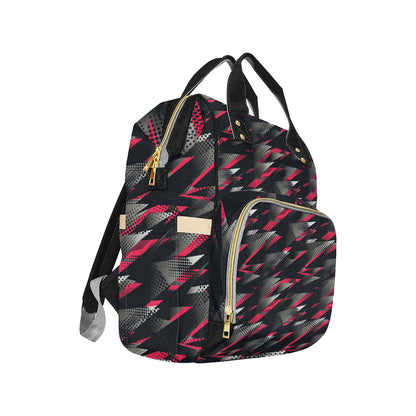 Racing Style Pattern Print Design A04 Diaper Bag Backpack