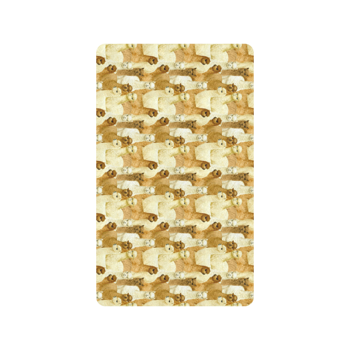 Alpaca Watercolor Design Themed Print Rubber Doormat
