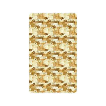 Alpaca Watercolor Design Themed Print Rubber Doormat