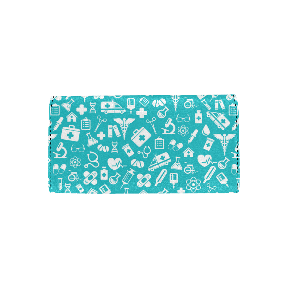 Medical Pattern Print Design 04 Women's Trifold Wallet