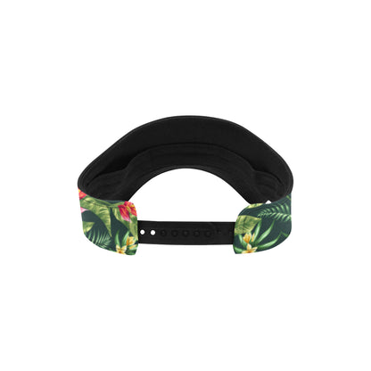 Tropical Folower Red Heliconia Print Unisex Sun Visor