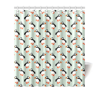 Puffin Pattern Print Design A03 Shower Curtain
