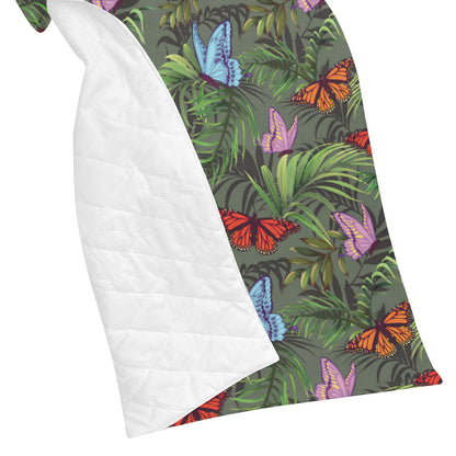 Monarch Butterfly Pattern Print Design 04 Premium Quilt
