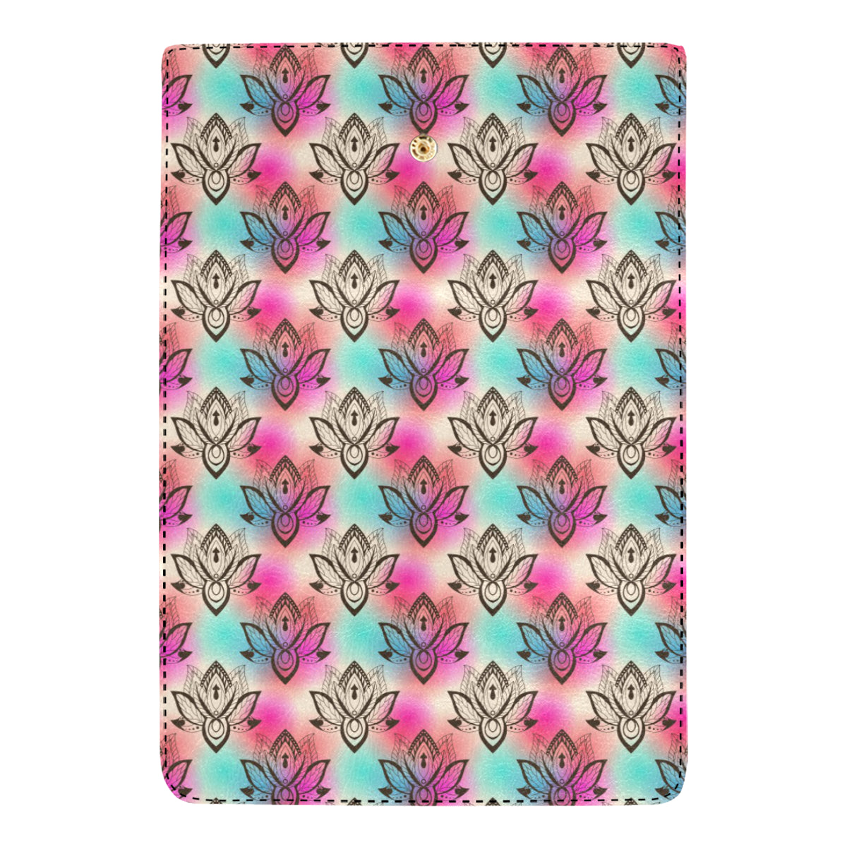 lotus Boho Pattern Print Design LO02 Women's Trifold Wallet