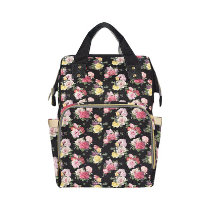 Rose Pattern Print Design RO010 Diaper Bag Backpack