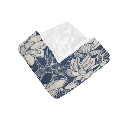 Water Lily Pattern Print Design WL04 Premium Quilt