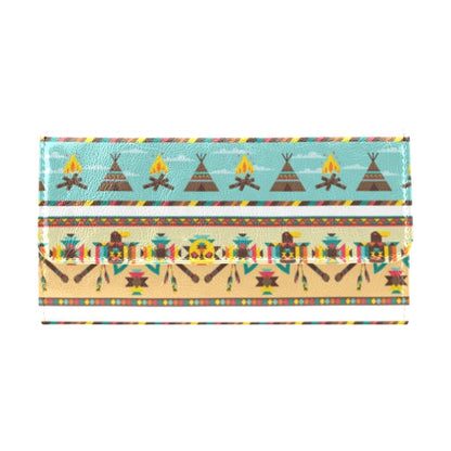 American indian Life Pattern Women's Trifold Wallet