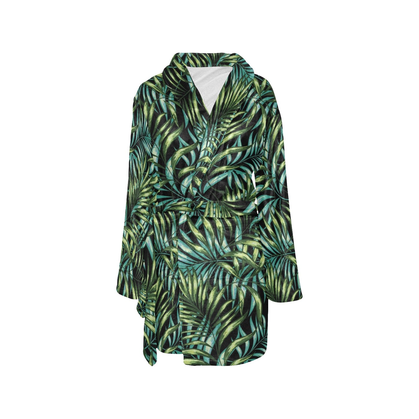 Tropical Flower Pattern Print Design TF08 Women's Fleece Robe