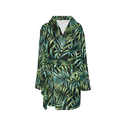 Tropical Flower Pattern Print Design TF08 Women's Fleece Robe