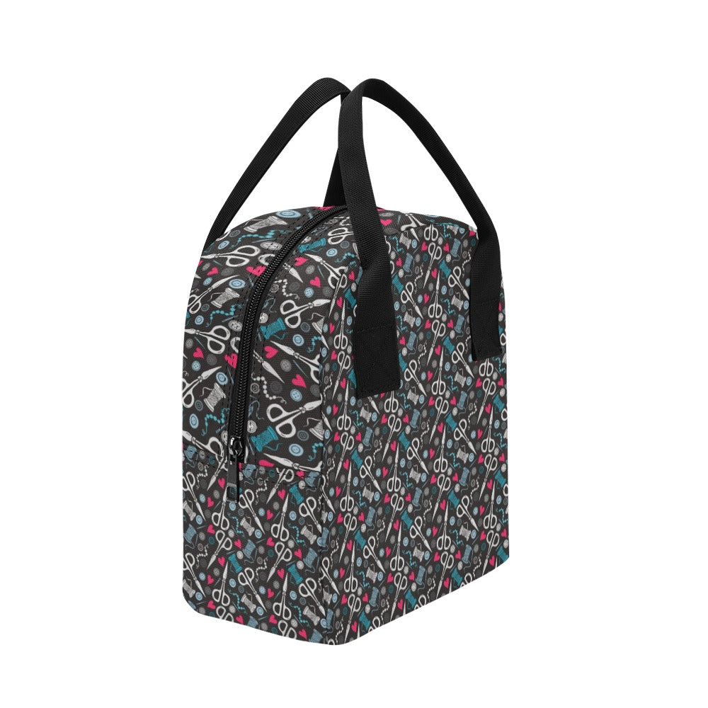 Sewing Equipment Print Design LKS305 Insulated Lunch Bag