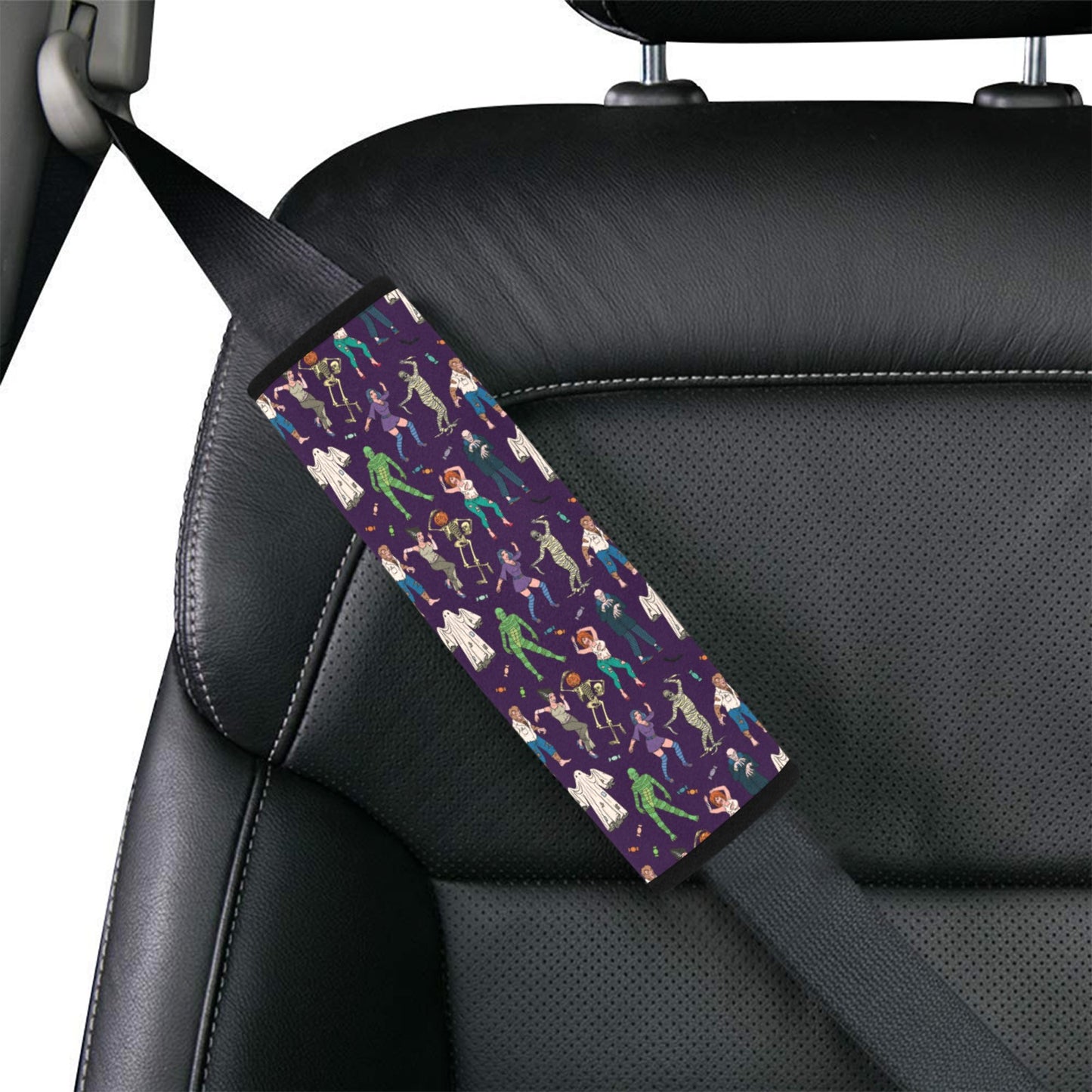 Creepy Zombie Print Design LKS302 Car Seat Belt Cover