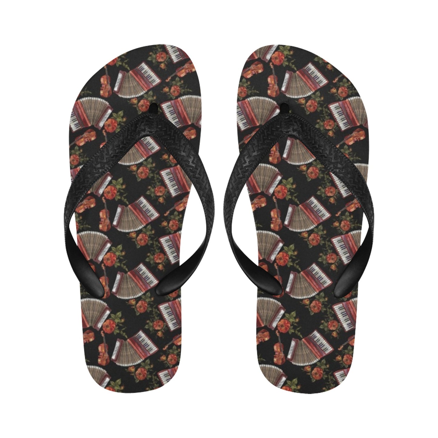 Accordion Print Design LKS403 Flip Flops