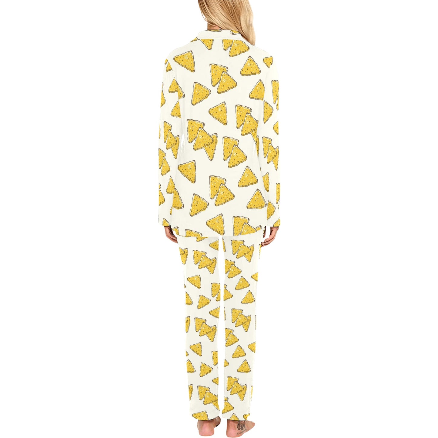 Nachos Pattern Print Design A01 Women's Long Pajama Set