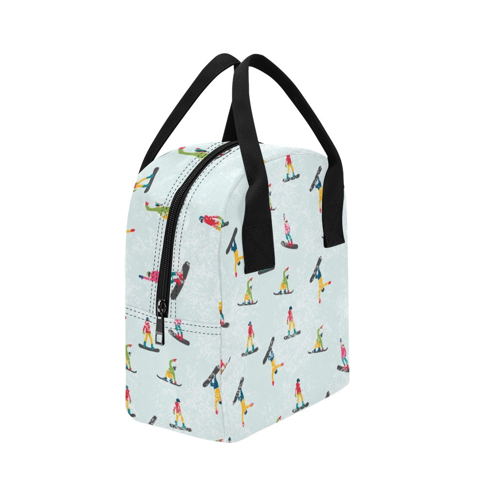 Snowboard Print Design LKS304 Insulated Lunch Bag