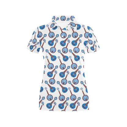 Banjo Print Design LKS401 Women's Polo Shirt