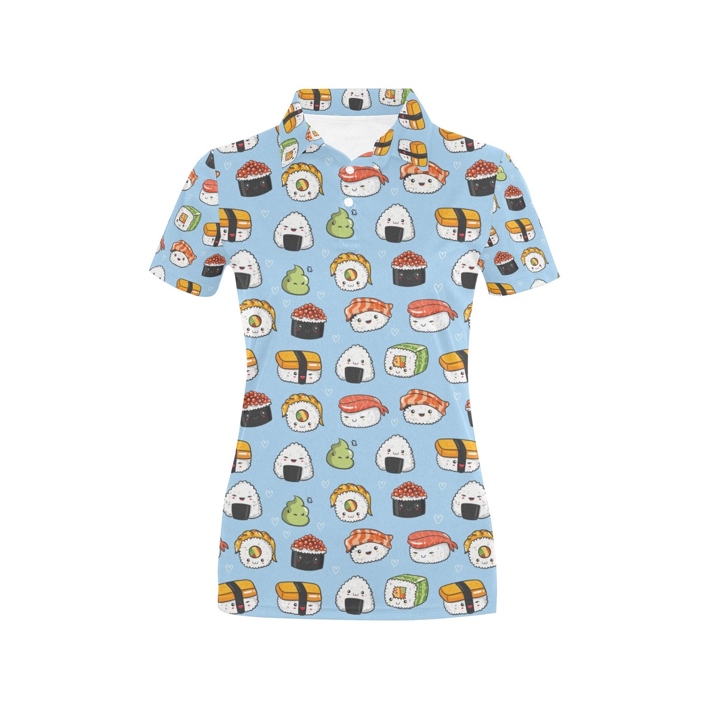 Sushi Print Design LKS303 Women's Polo Shirt