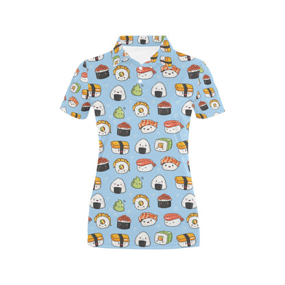 Sushi Print Design LKS303 Women's Polo Shirt
