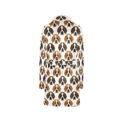 St Bernards Print Design LKS301 Women's Fleece Robe