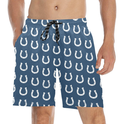 Horseshoe Print Design LKS301 Men's Swim Trunks Beach Shorts