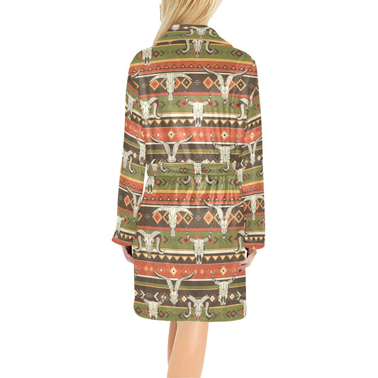 American indian Skull Animal Women's Fleece Robe