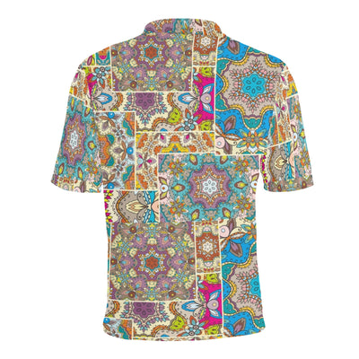 Patchwork Print Design LKS402 Men Polo Shirt