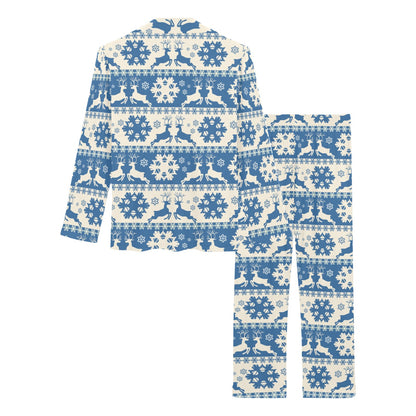 Reindeer Print Design LKS401 Women's Long Pajama Set