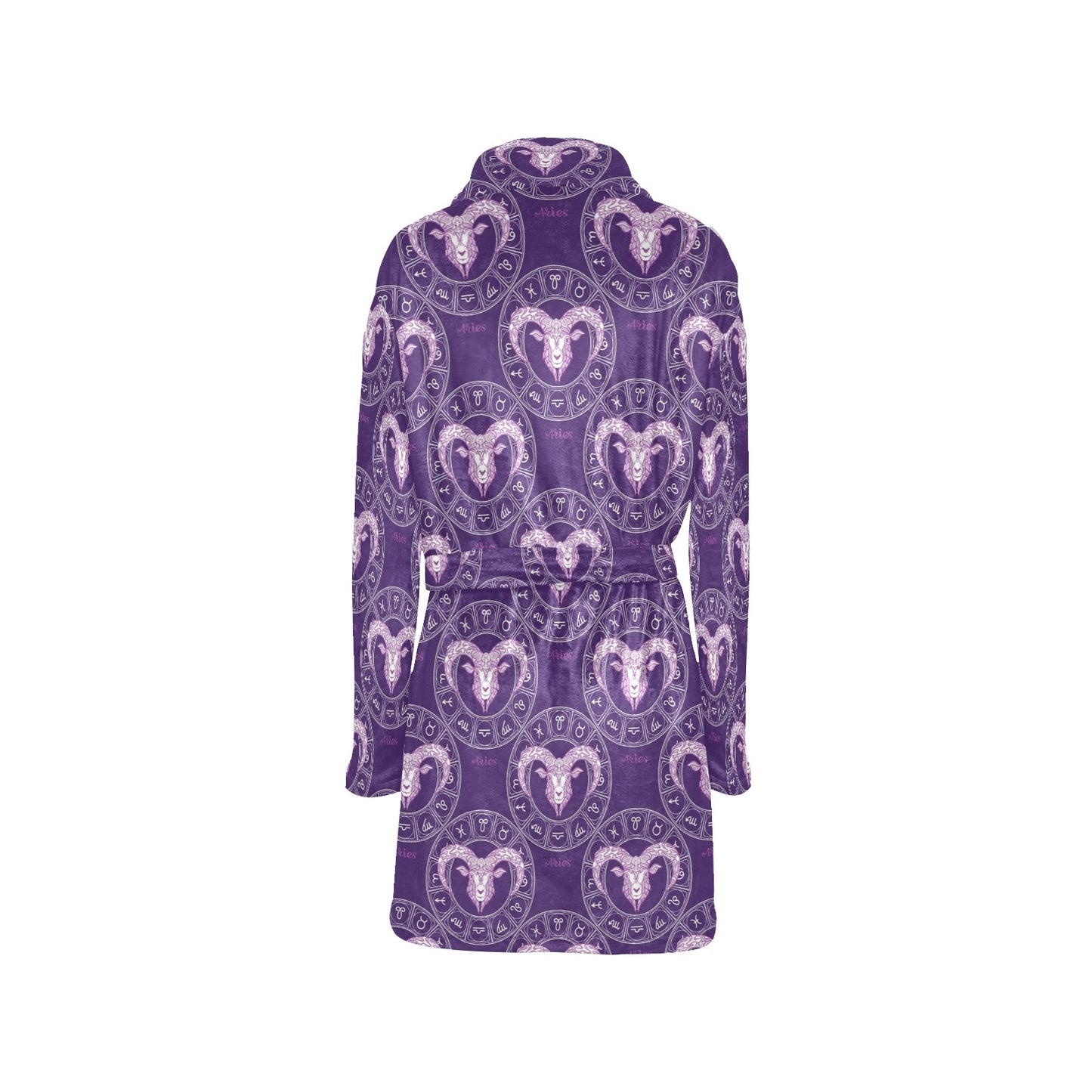 Aries Zodiac Pattern Print Design 02 Women's Fleece Robe