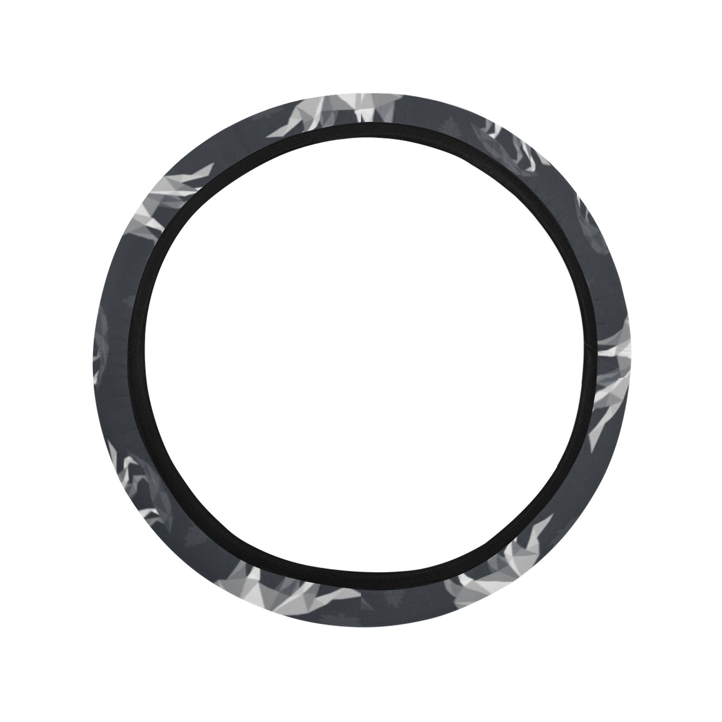 Wolf Print Design LKS303 Steering Wheel Cover with Elastic Edge