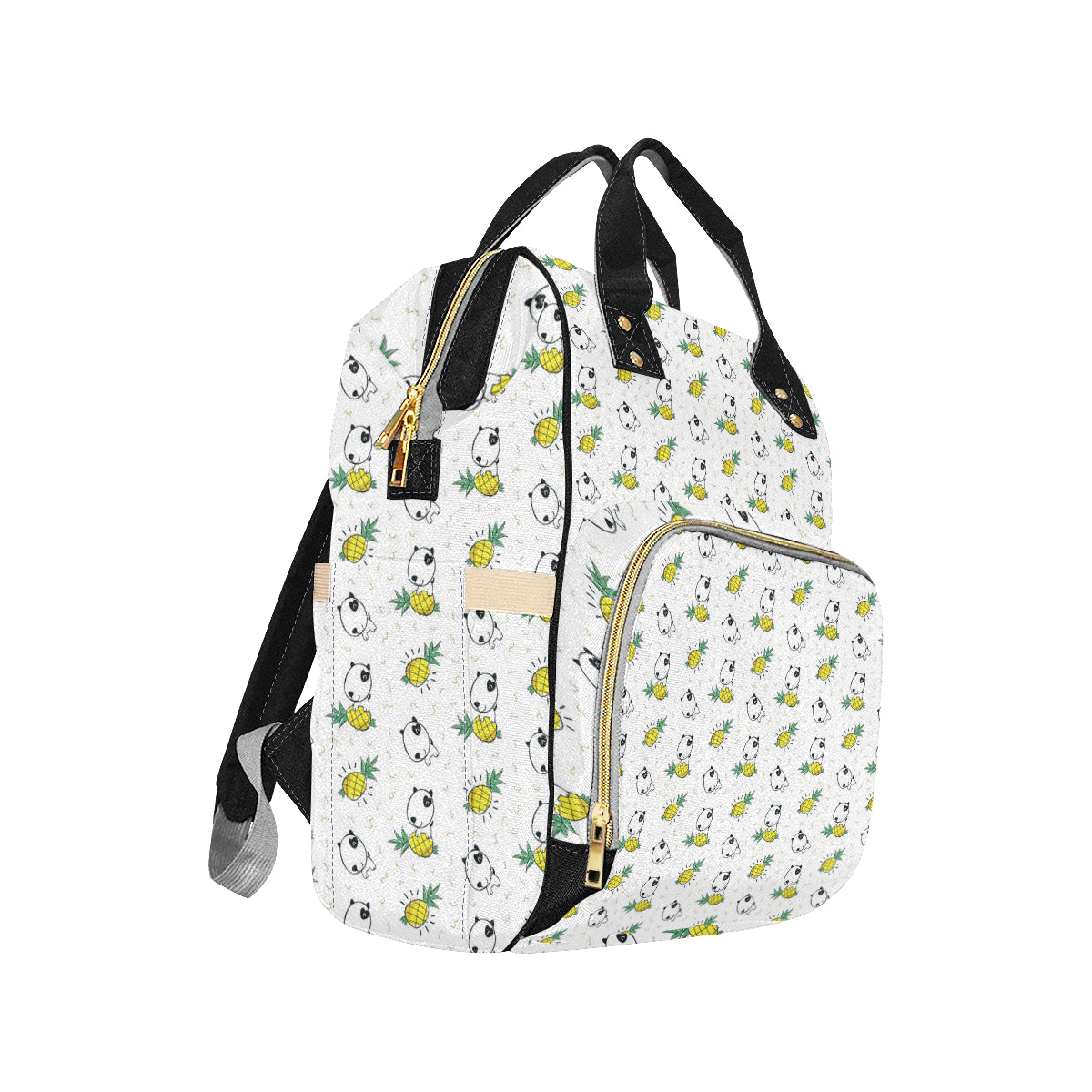 Bull Terriers Pattern Print Design 05 Diaper Bag Backpack