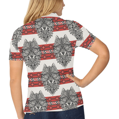 Native Indian Skull Women's Polo Shirt
