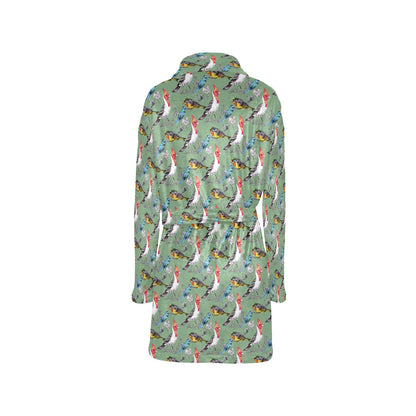 Birds Pattern Print Design 07 Women's Fleece Robe