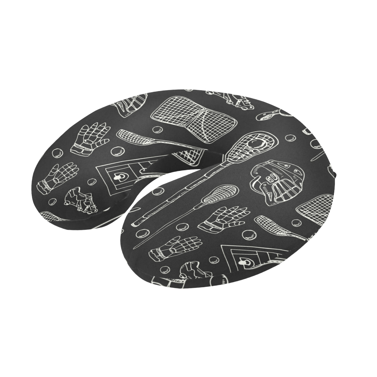 Lacrosse Pattern Print Design 01 U-Shaped Travel Neck Pillow