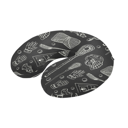 Lacrosse Pattern Print Design 01 U-Shaped Travel Neck Pillow