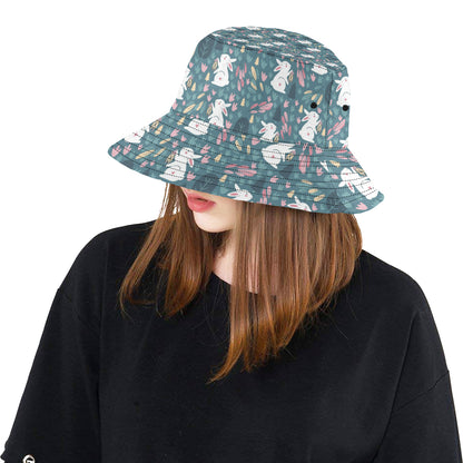Rabbit Pattern Print Design RB013 Unisex Bucket Hat
