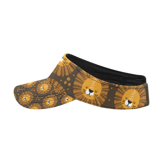Lion Cartoon Pattern Print Design 01 Unisex Sun Visor