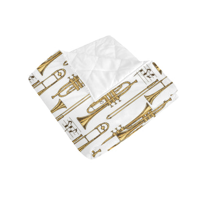 Trombone Pattern Print Design 04 Premium Quilt
