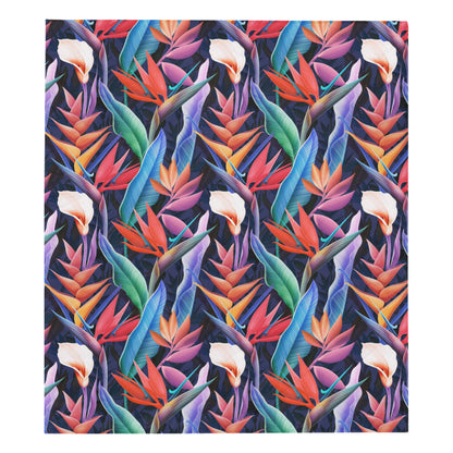 Tropical Flower Pattern Print Design TF023 Premium Quilt