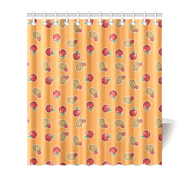 Apple Pie Pattern Print Design 02 Shower Curtain