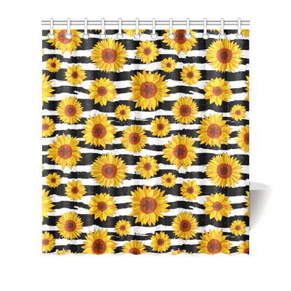 Sunflower Pattern Print Design SF010 Shower Curtain