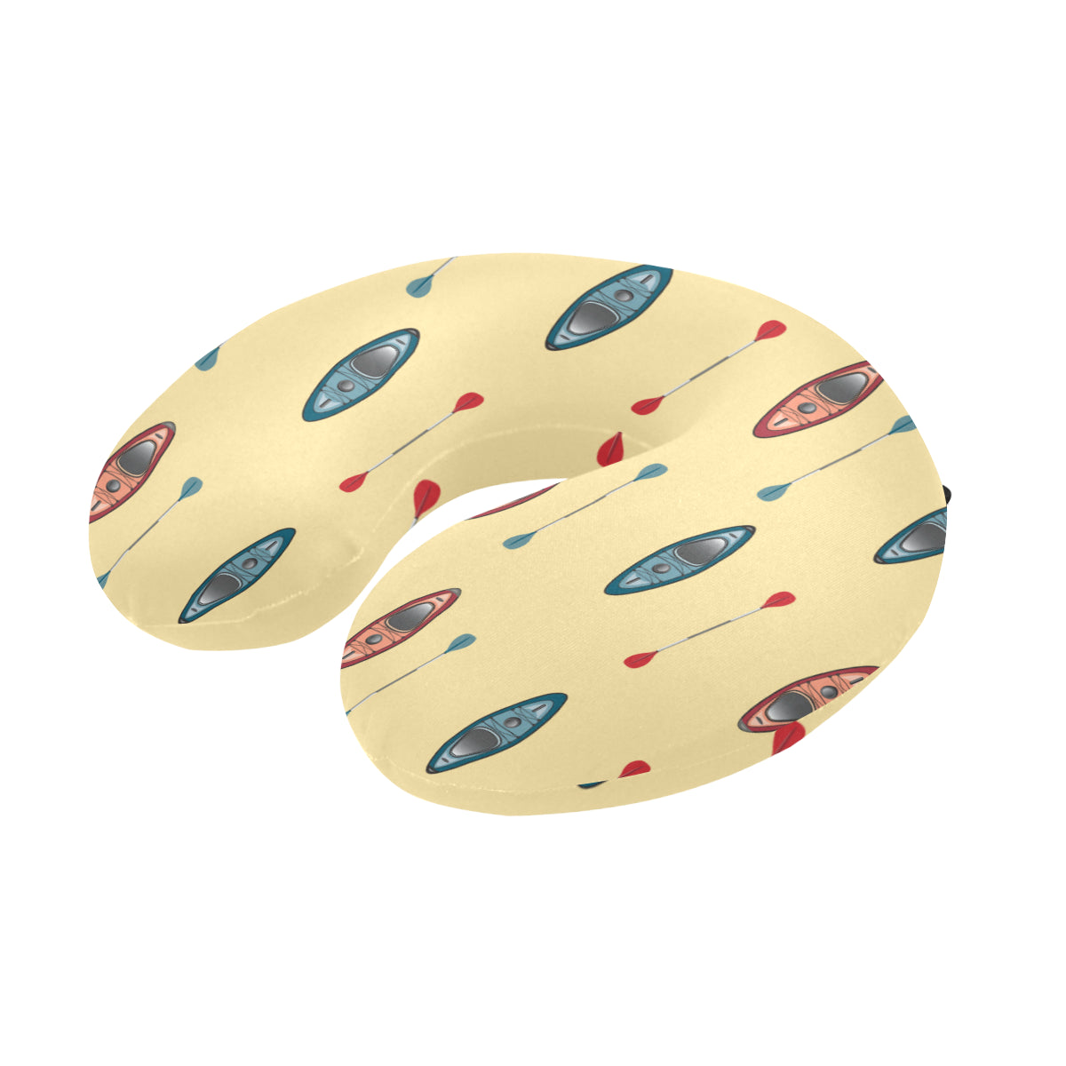 Kayak Pattern Print Design 02 U-Shaped Travel Neck Pillow