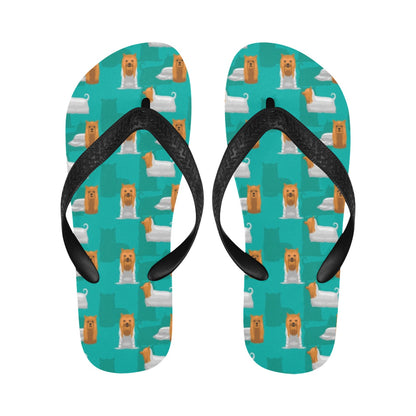Silky Terriers Print Design LKS301 Flip Flops