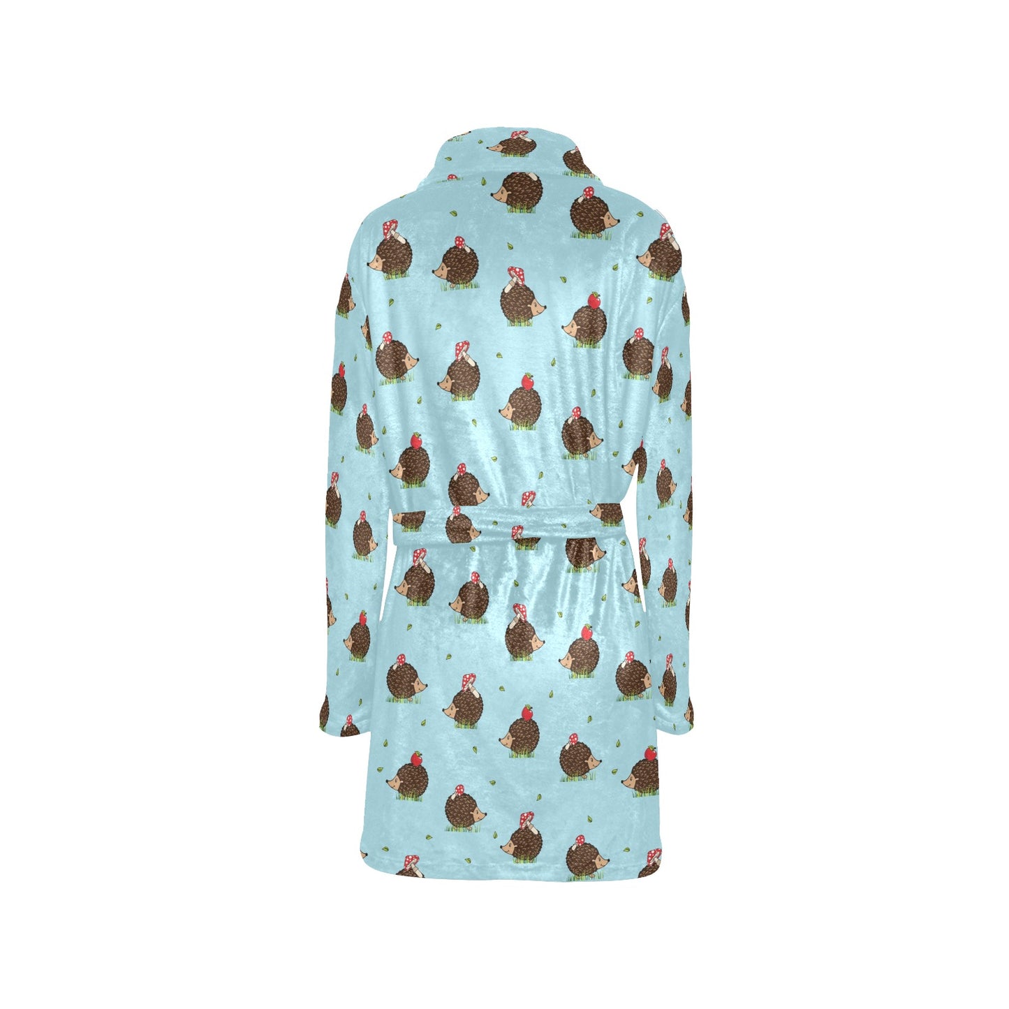Hedgehog Print Design LKS402 Women's Fleece Robe