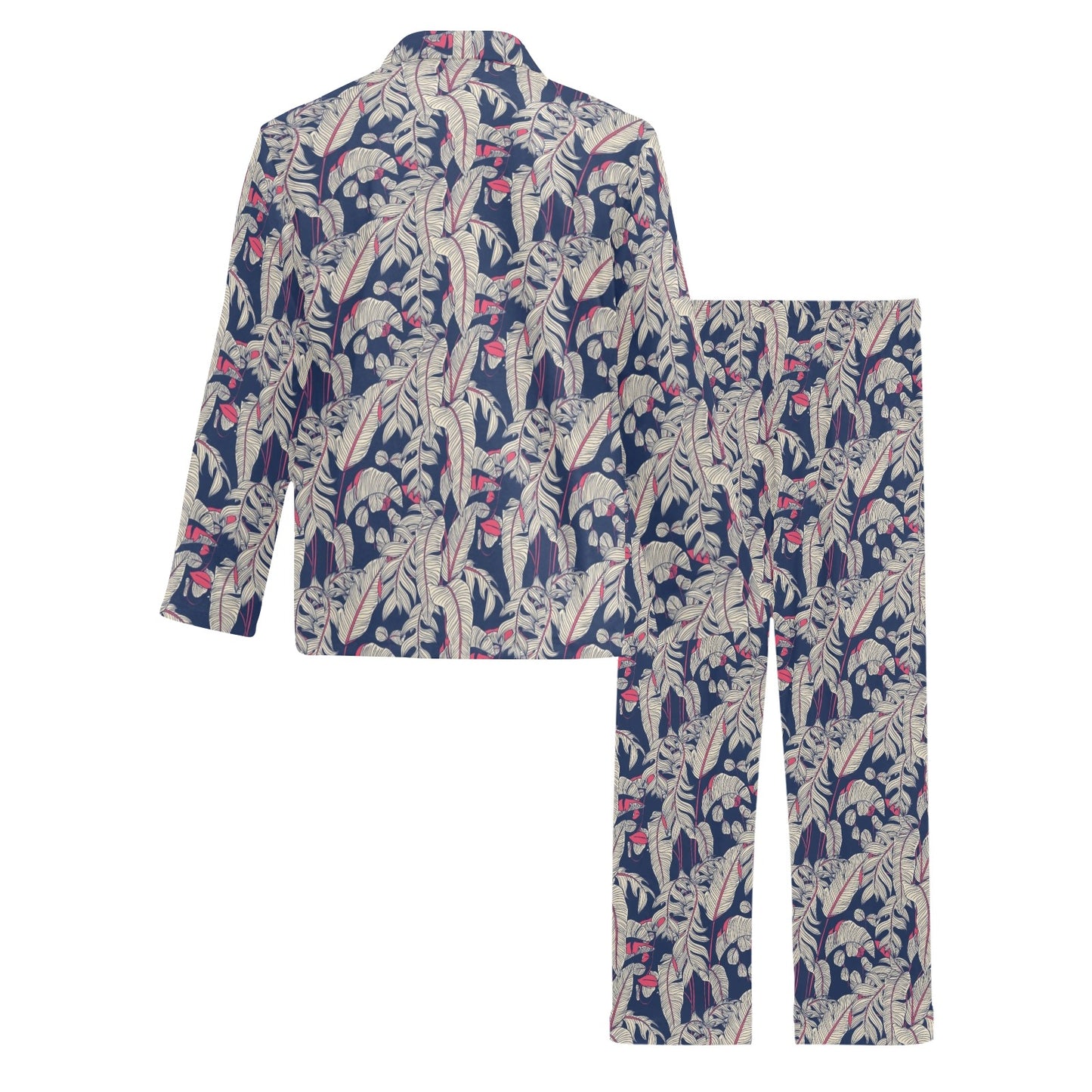 Bird Of Paradise Pattern Print Design 03 Men's Long Pajama Set