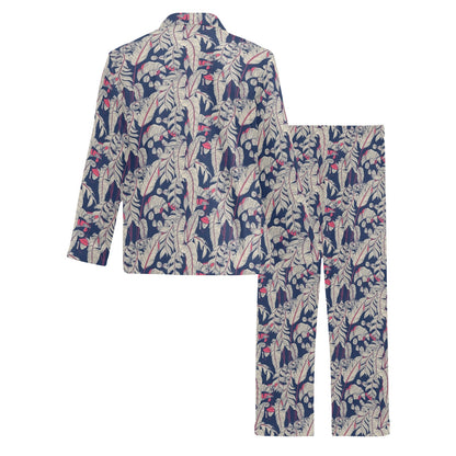 Bird Of Paradise Pattern Print Design 03 Men's Long Pajama Set