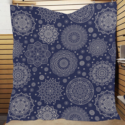 Mandala Pattern Print Design 02 Premium Quilt